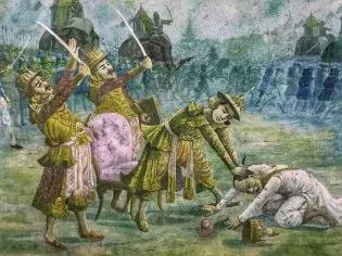 大获全胜的 东吁军武士