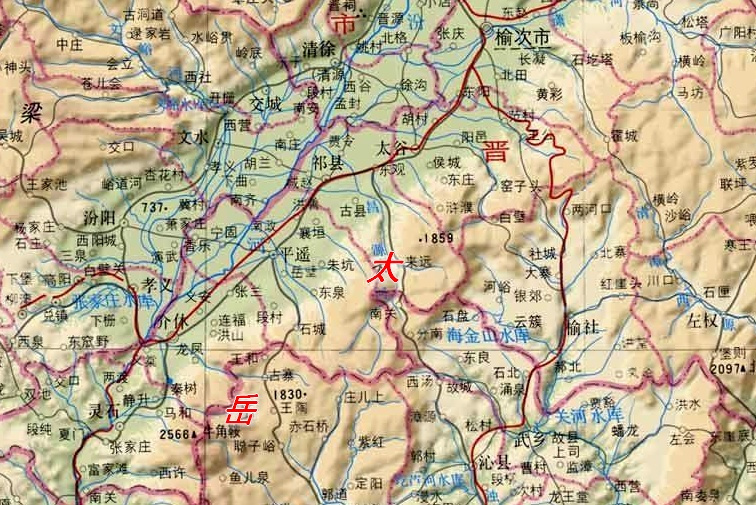 太岳山的位置走向