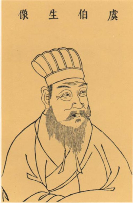 虞集像，取自明代王圻辑，万历刻《三才图会》 