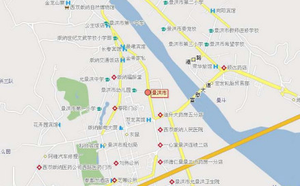 景洪城区地图