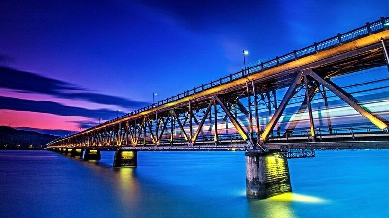 钱塘江大桥夜景