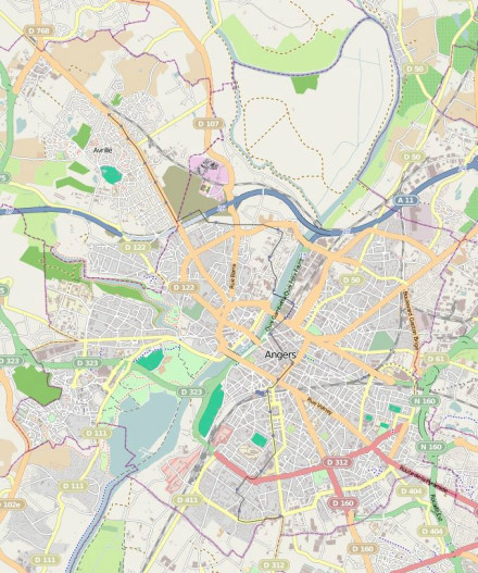 昂热市区地图
