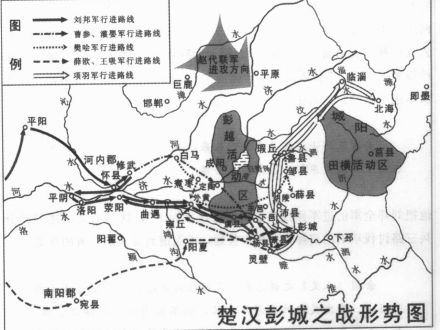 彭城之战形势图