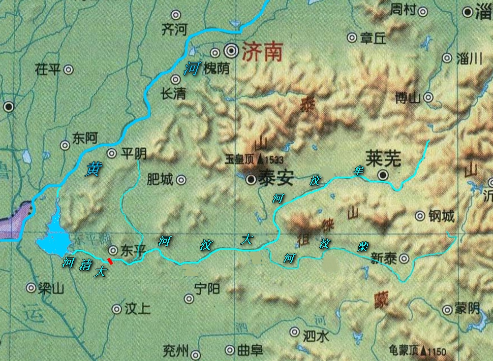 大汶河的位置及水系分布