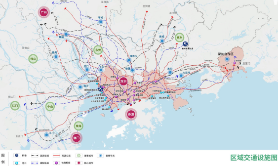 深圳市区域交通设施图