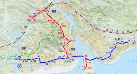 瑞安市轨道交通示意图