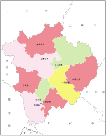 南充市地图