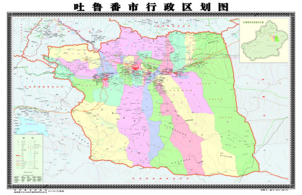 吐鲁番市行政区划图