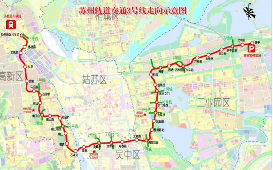 苏州轨道交通3号线线路图