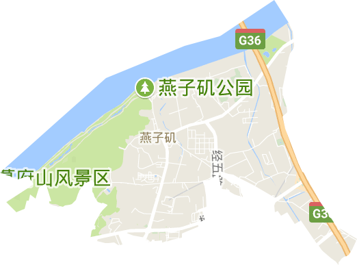 燕子矶街道地形图