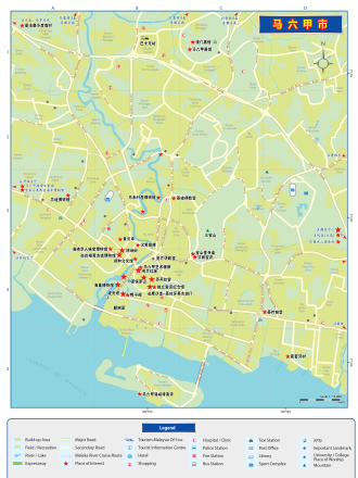 马六甲市旅游景点分布