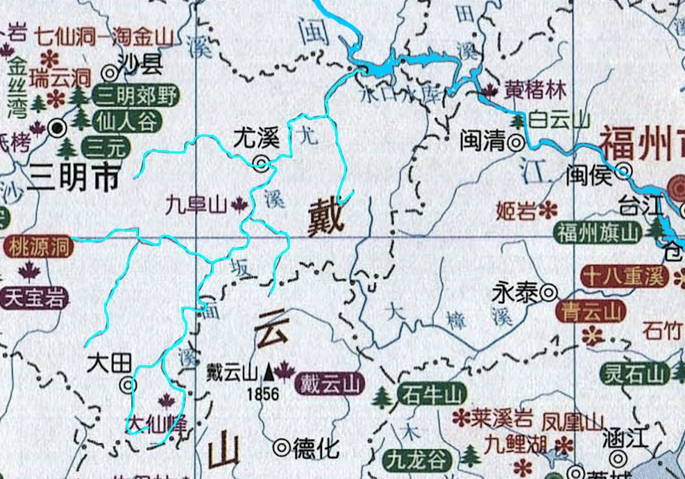 尤溪水系分布