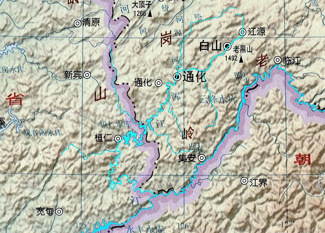浑江的位置及水系分布