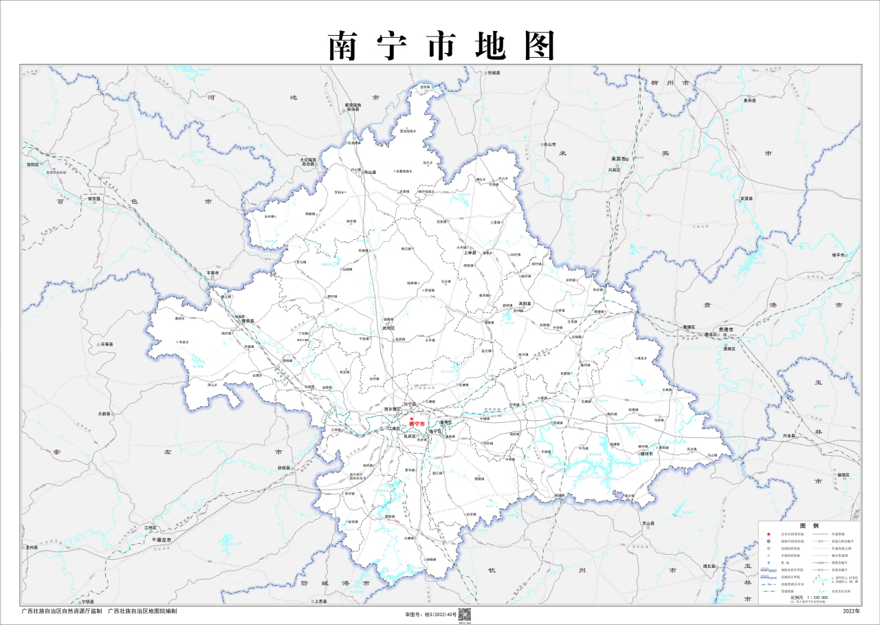 南宁市地图 