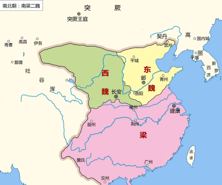 南朝梁疆域图