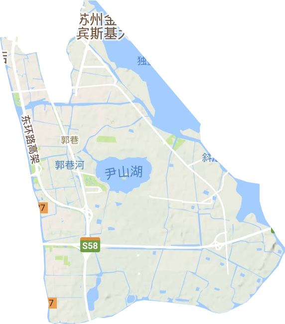 郭巷街道地形图