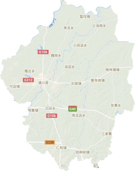 潢川县地形图