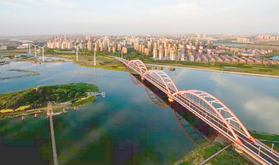 蓟运河与永定新河交汇处三河岛