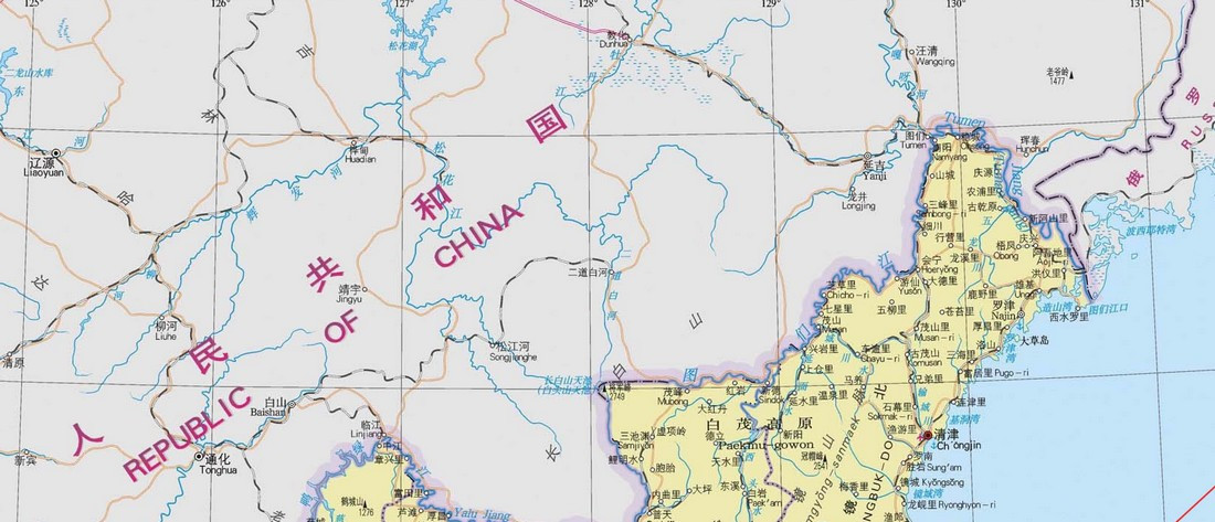 图们江位置示意图