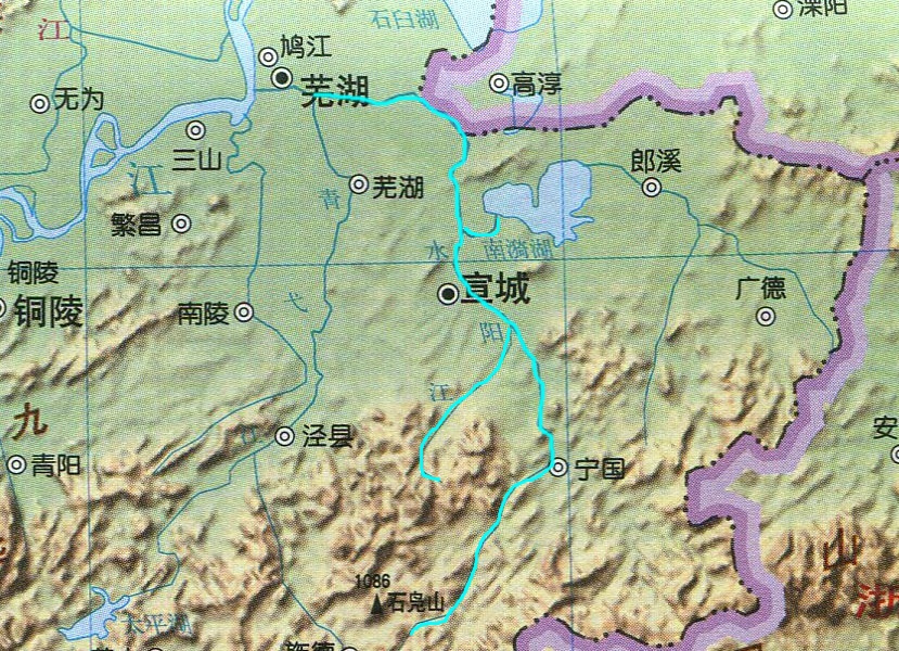 水阳江的位置及水系分布