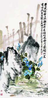 青花绿叶上疏篱