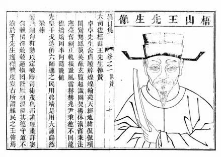 明·王缜《梧山集》作者小像