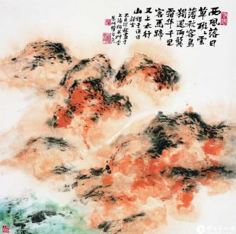 西风落日秋云薄