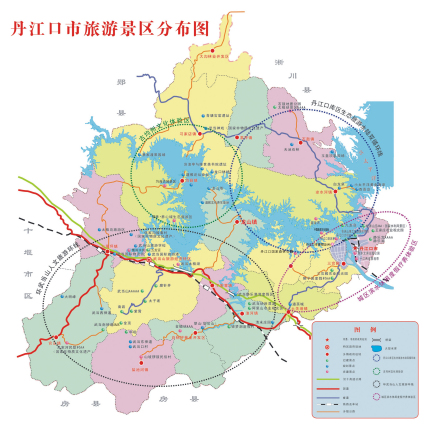 丹江口市旅游景区分布图