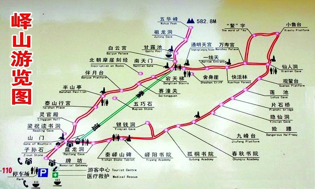 峄山文物胜迹分布图