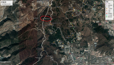 翠微山附近登山线路图