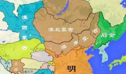 明末蒙古各部分布图