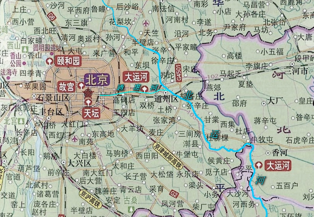 通惠河在北京市的位置