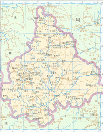 后蜀地图