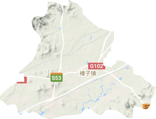 榛子镇地形图