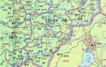 宋代河北东路开德府朝城县位置图