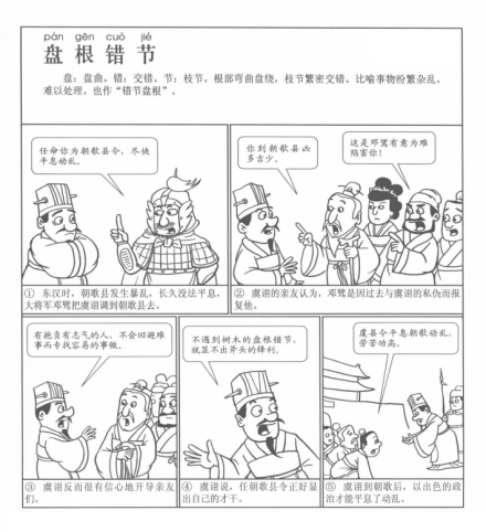 成语漫画《盘根错节》 