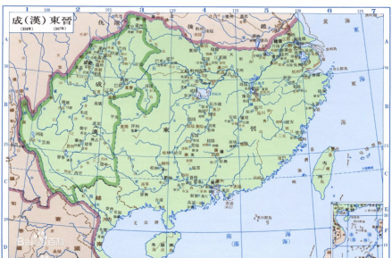 成汉、东晋地图