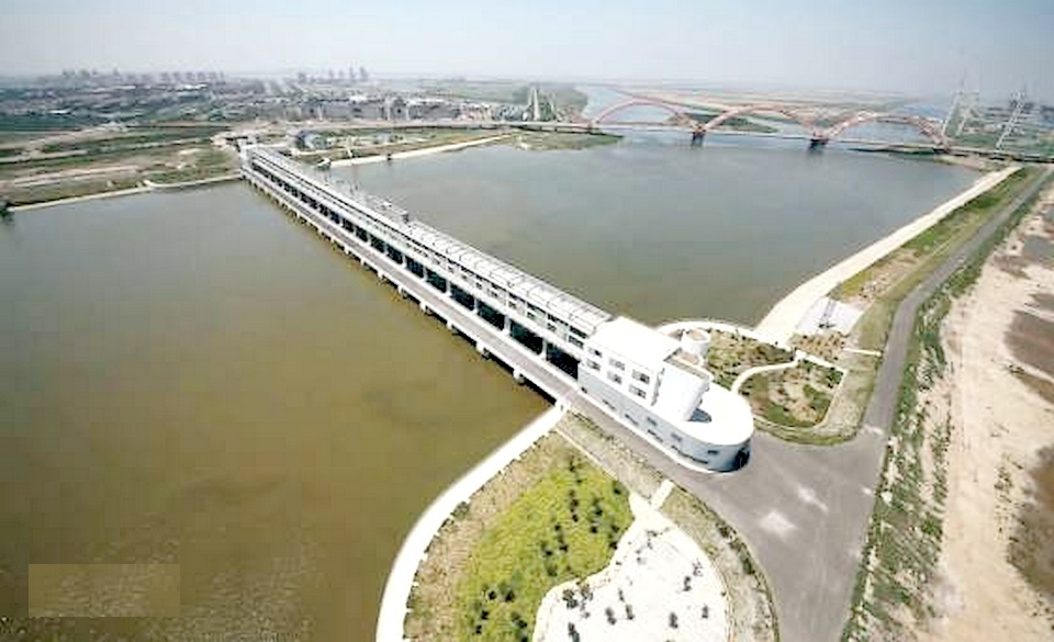 永定新河入海口（防潮闸）一段