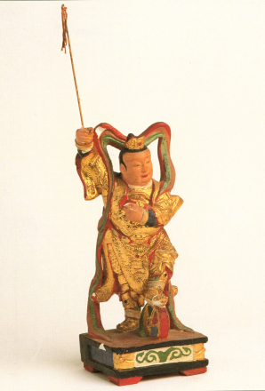 哪吒太子脚踏风火轮立像