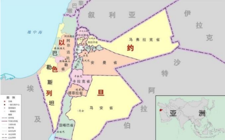 第三次中东战争后的区域图