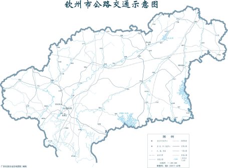  钦州市标准地图（公路版）