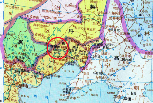 隋朝时改为柳城郡——引自《中国历史地图集》