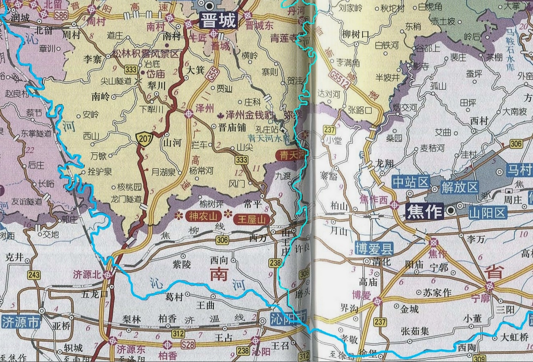 丹河的位置及水系分布