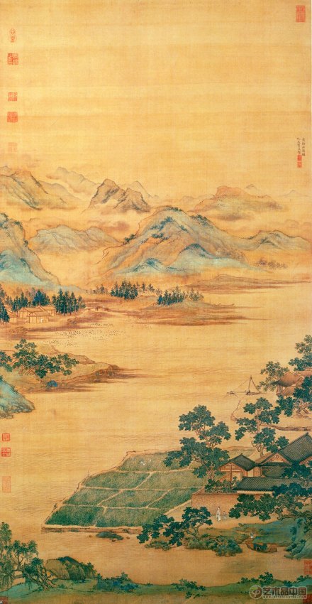 明仇英莲溪渔隐图