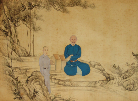 清人绘《阿文成公行乐图》首都博物馆藏 