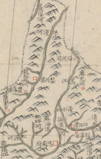 清初思南府地图