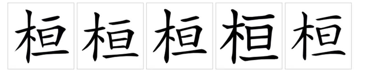 左至右依次为：中国大陆-中国台湾-中国香港-日本-韩国