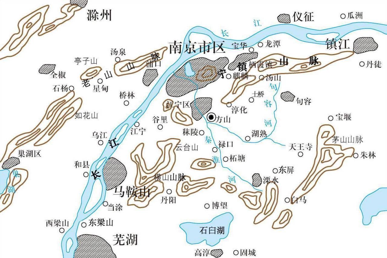 老山的地理位置及南京市区周边地形 