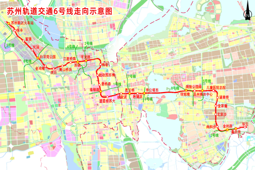 苏州轨道交通6号线线路图