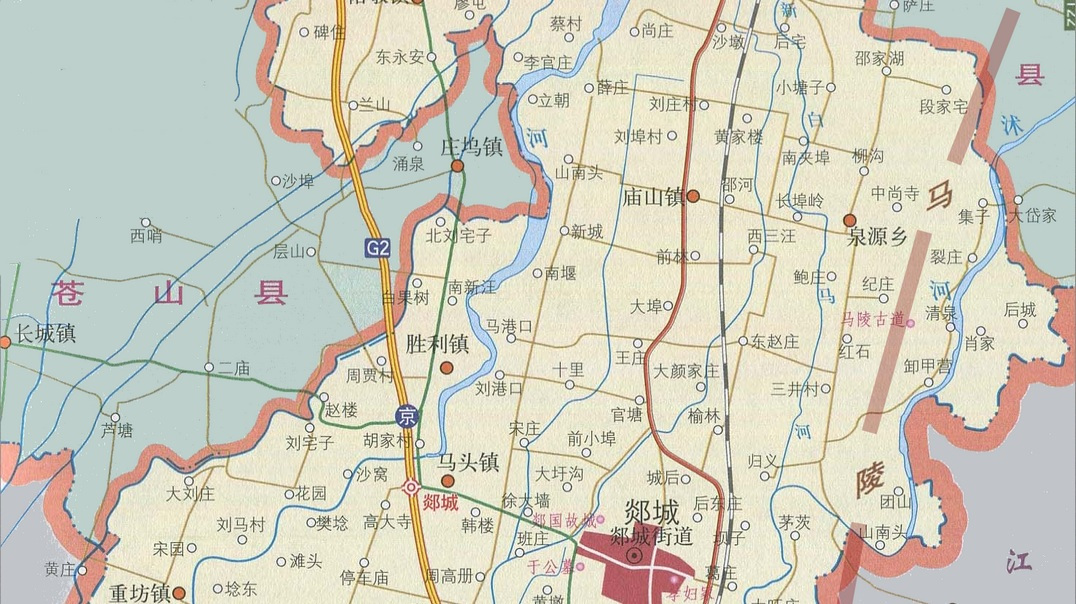 马陵山在郯城县的位置